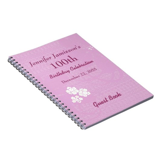 100th Rose de livre d'invité de fête (Côté Droit)