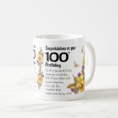 100th Rose jaune d'anniversaire et tasse de cadeau (Devant droit)