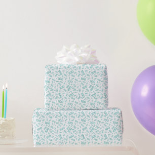 100th TESL/White Random Number Pattern Small Cadeaupapier