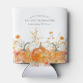 100th verjaardagsfeestje pompoen Wildflower Custom Blikjeskoeler (Achterkant)