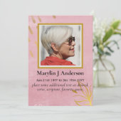 100x Élégante carte commémorative de prière en or  (Debout devant)