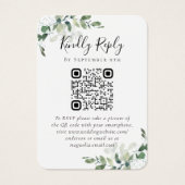 100x Site Mariage QR Code Photo Eucalyptus RSVP (Devant)