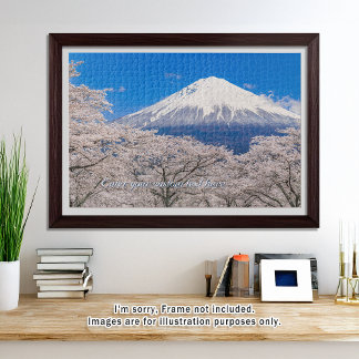 [1014] Mt.Fuji – A White Peak Floating in Blossoms Legpuzzel