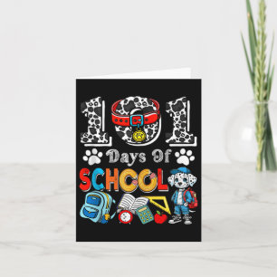 101 Days of School 100th Day Schooljongen Studente Kaart