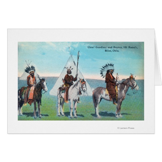 101 Ranch Uitzicht of Chief Goodboy and Braves (Voorkant Horizontaal)