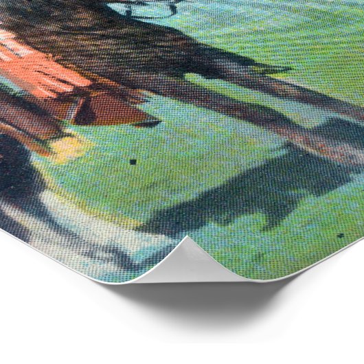 101 Ranch Uitzicht of Chief Goodboy and Braves Poster (Hoek)