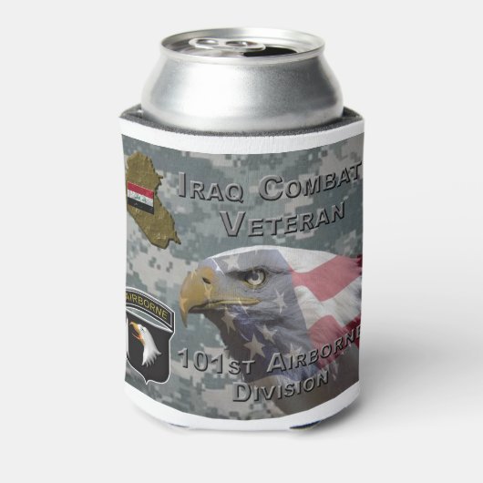 101e Airborne Div Irak Combat Veteran Blikjeskoeler (Blikje Achterkant)