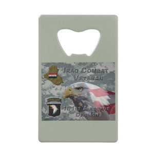101e Airborne Div Irak Combat Veteran Kredietkaart Flessenopener