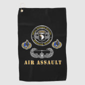 101e Airborne Division Air Assault Golfhanddoek (Voorkant)