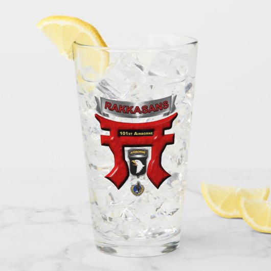 101e Airborne Division Rakkasans Glas (Voorkant ijs)