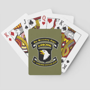101e airborne Screaming Eagle Patch-speelkaarten Pokerkaarten