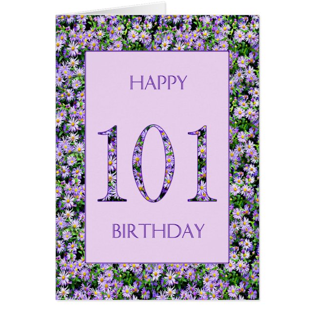 101e anniversaire de marguerites violettes (Devant)