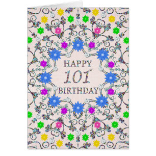101e anniversaire Fleurs Abstraites