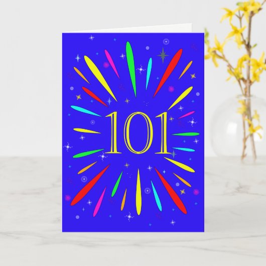 101e carte d'explosion d'anniversaire (Fleur jaune)