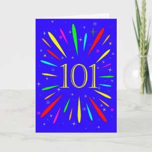 101e carte d'explosion d'anniversaire