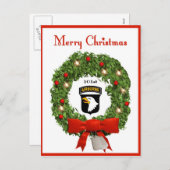 101e carte postale de Noël militaire aéroportée (Devant / Derrière)