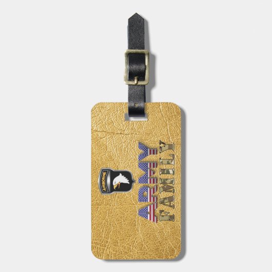 101e Familie van de Luchtdienst Bagagelabel (Voorkant verticaal)