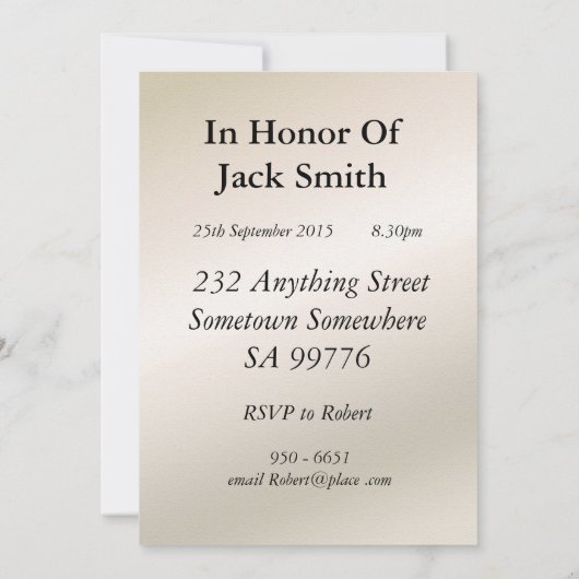 101e fête d'anniversaire Invitation (Dos)