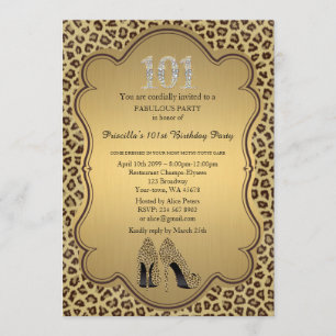 101e invitation anniversaire, numéros diamants, Ch