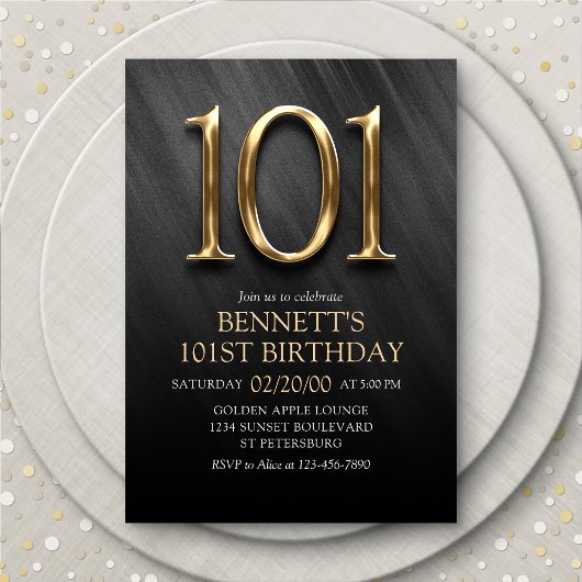 101e Invitation d'anniversaire