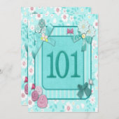 101e invitation de fête d'anniversaire (Devant / Derrière)