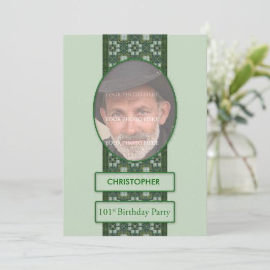 101e Invitation de fête d'anniversaire Ajouter une (Debout devant)