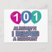 101e jaar oude design briefkaart (Voorkant)