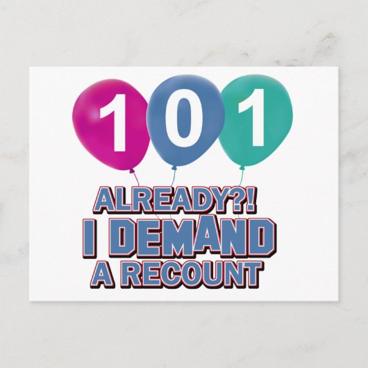 101e jaar oude design briefkaart (Voorkant)