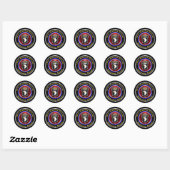 101e luchtbrug, draaiende adelaars ronde sticker (Vel)