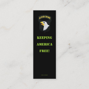 101e luchtdivisie vet-patches Profielkaart Mini Visitekaartje