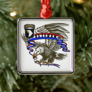 101e Luchtlandingdivisie Kerstmis Metalen Ornament