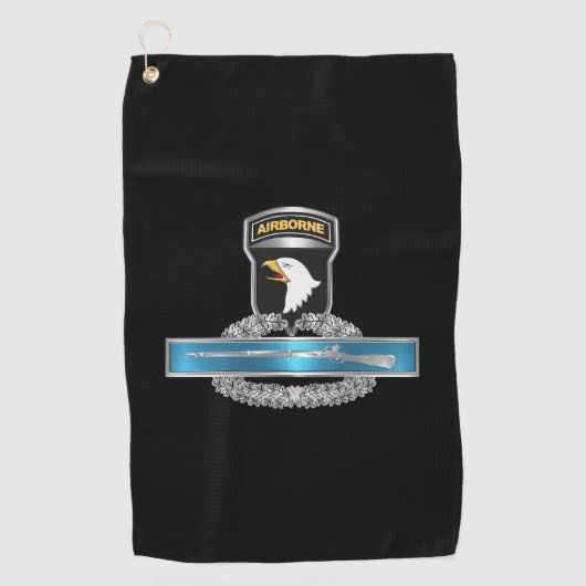 101e Luchtlandingsdivisie CIB Golfhanddoek (Voorkant)