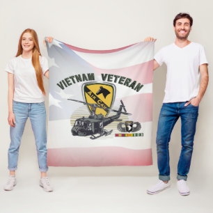 101e Luchtlandingsdivisie Luchtcav Vietnam Veteraa Fleece Deken