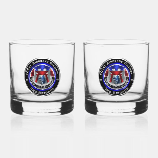 101e Luchtvaartdivisie 3e brigade Whisky Glas (Voorkant)