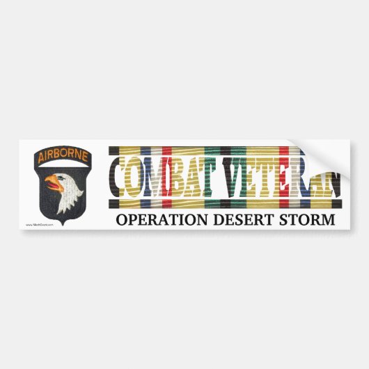101e luchtverkeersdivisie SWA Combat Veteran Stick Bumpersticker (Voorkant)