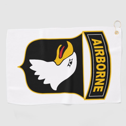 101e militair veteraan, afdeling Luchtvaart Golfhanddoek (Horizontaal)
