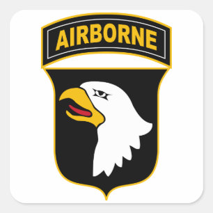 101e militair veteraan, afdeling Luchtvaart Vierkante Sticker