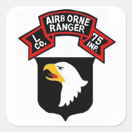101e Stickers RANGER de la compagnie aéroportée L (Devant)