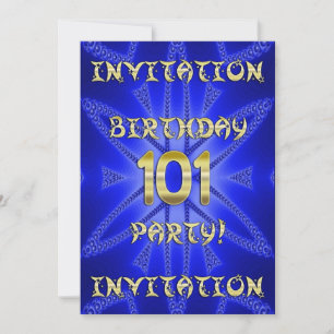 101e uitnodiging van de partij van Birthday