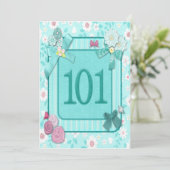 101e verjaardag uitnodiging (Staand voorkant)