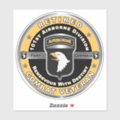 101e Veteraan, afdeling boordevol personeel Sticker (Vel)