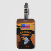 101st ABN Airborne Division Screaming Eagles Vets Bagagelabel (Voorkant (verticaal))