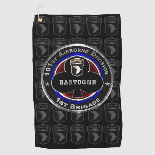 101st Airborne Division 1st Brigade "Bastogne" Golfhanddoek (Voorkant)