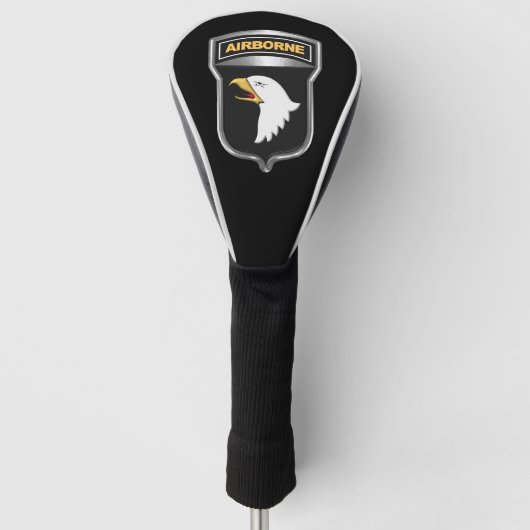 101ste Luchtlandingdivisie "Klassieke Adelaar" Golfheadcover (Voorkant)
