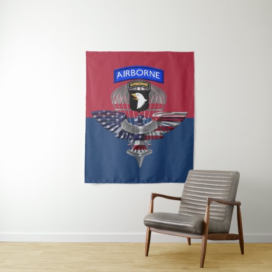 101ste Luchtlandingsdivisie “Screaming Eagles” Vet Wandkleed (In situ)