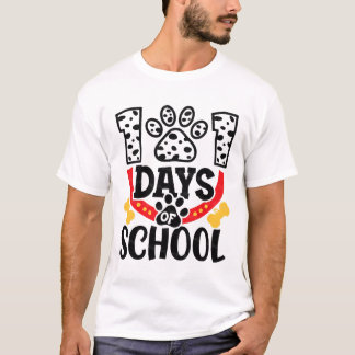 102 dagen school vandaag 100 dagen slimmer dalmati t-shirt