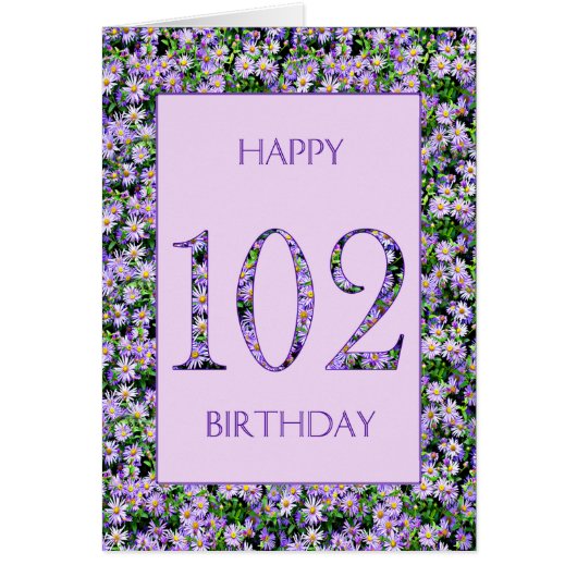 102e anniversaire de marguerites violettes (Devant)