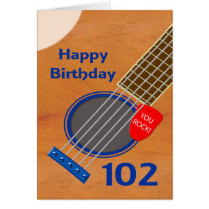 102e anniversaire Guitare Joueur Anniversaire