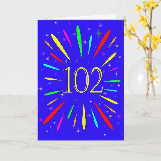 102e carte d'explosion d'anniversaire (Fleur jaune)