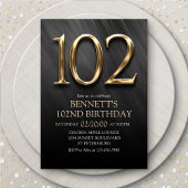 102e Invitation d'anniversaire